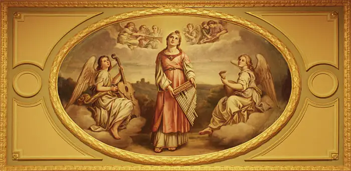 a portrait of St. Cecillia