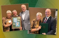 Sister Mary is pictured with several people celebrating her recent awards from the statewide organization AICUP. Sister Mary Persico, IHM, Ed.D. Recognized with AICUP Awards